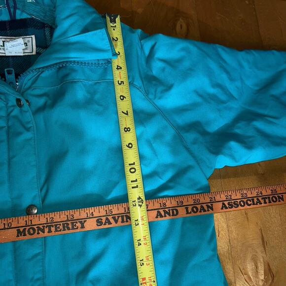 Vintage 80’s LL Bean Plaid Wool Blend Flannel Lined Parka Jacket Women’s Small - Picture 11 of 11